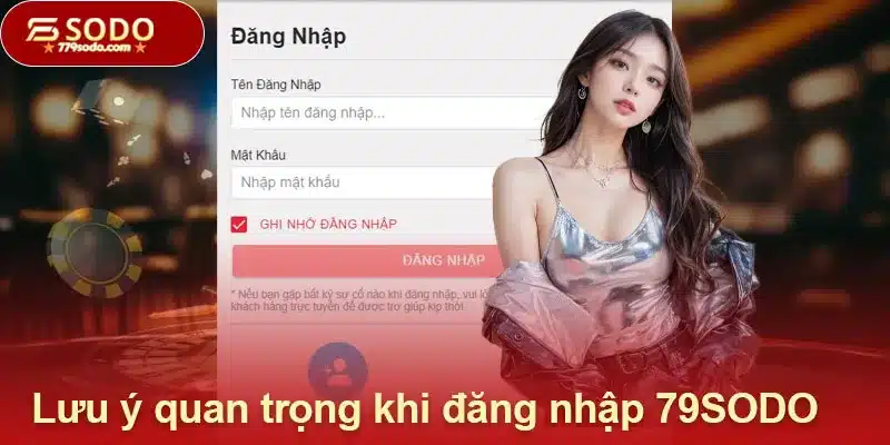 Những lưu ý quan trọng khi đăng nhập 79SODO